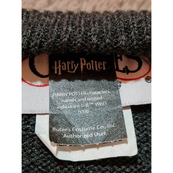 Harry Potter Slytherin Uniform V-Neck Sweater Size Adult M Grey/Green - Picture 4 of 7